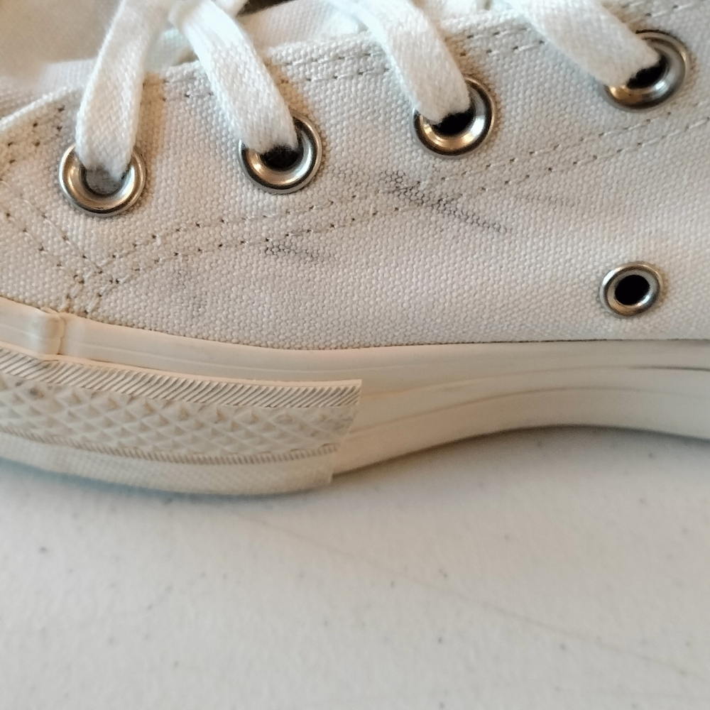 Converse All Star Lift Platform White High-Tops 9 Embroidered Floral Sneakers - Picture 12 of 12